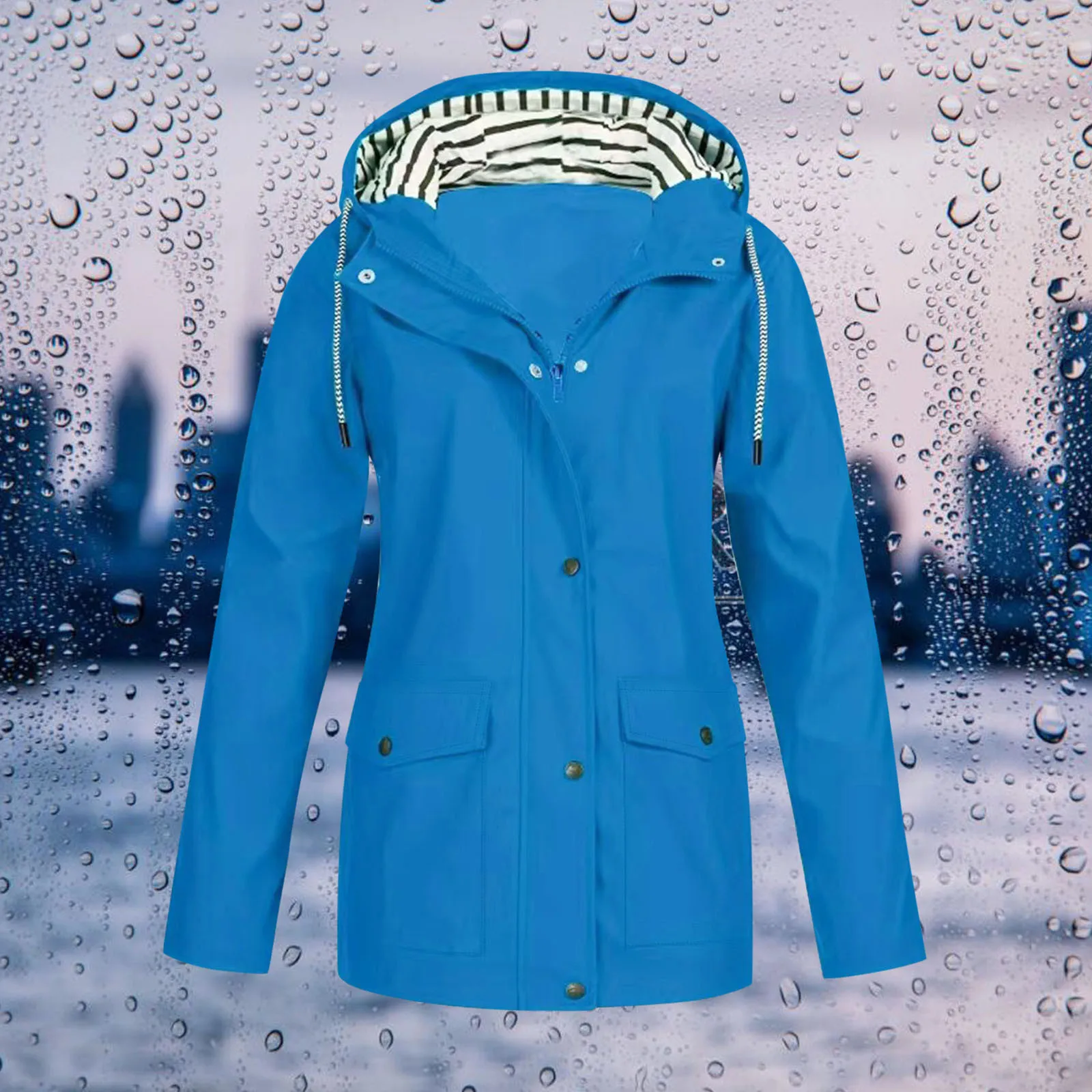 Spring Autumn Trench Coat For Women 2024 Casual Long Sleeve Hooded Medium Long Female Overcoat Plus Size Windbreaker Black Coats