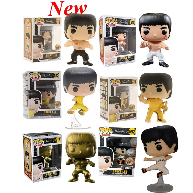 New Funko Pop Movies Bruce Lee #218 #219 Vinyl Action Figure Esclusive Bambole Da Collezione Bruce Lee Star Model Toys Regalo Per Bambini