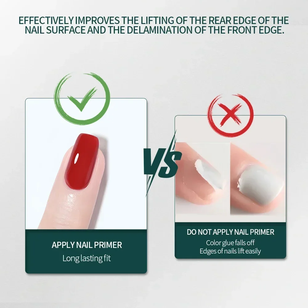 Nail Dehydrator and Primer Acid Free Natural Nail Prep Dehydrate Bond Primer Bonding Polish Soft Nails Tips Gel Nail Supplies 6