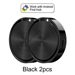 Enhanced Bluetooth GPS Tracker Keychain with Smart Security Alarm and Free Shipping (Black - 2PCS)