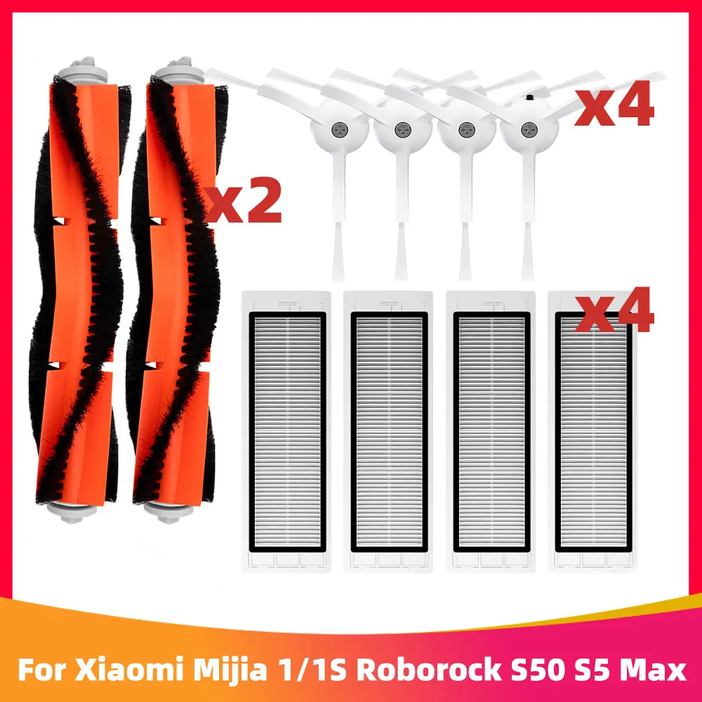 Premium Spare Parts Set for Robot Vacuum Cleaners – Includes Main Brush, Side Brush, and Filter