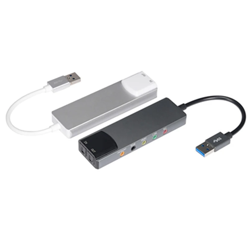 【Clearance sale】 USB External Sound SPDIF Optical Passthrough Input/Output 6 Channel 5.1 Audio Adapter for PC Playback Compatible Windows7.