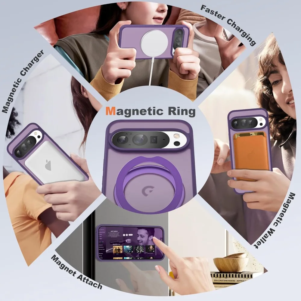 Magnetic Stand Holder for Shockproof Armor Matte Back Cover