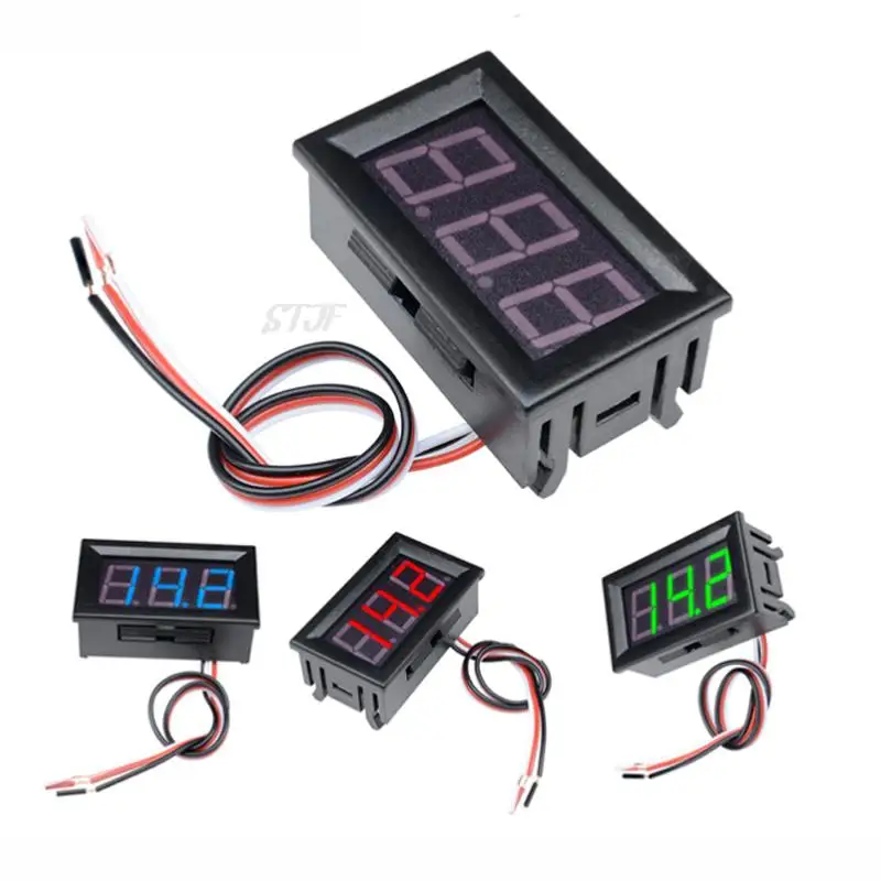 Rosso 0.56 Pollici Mini Dc4.5V ~ 30V Led-Panel Voltmetro Display Digitale-Led-Voltmetro Moto Car8979