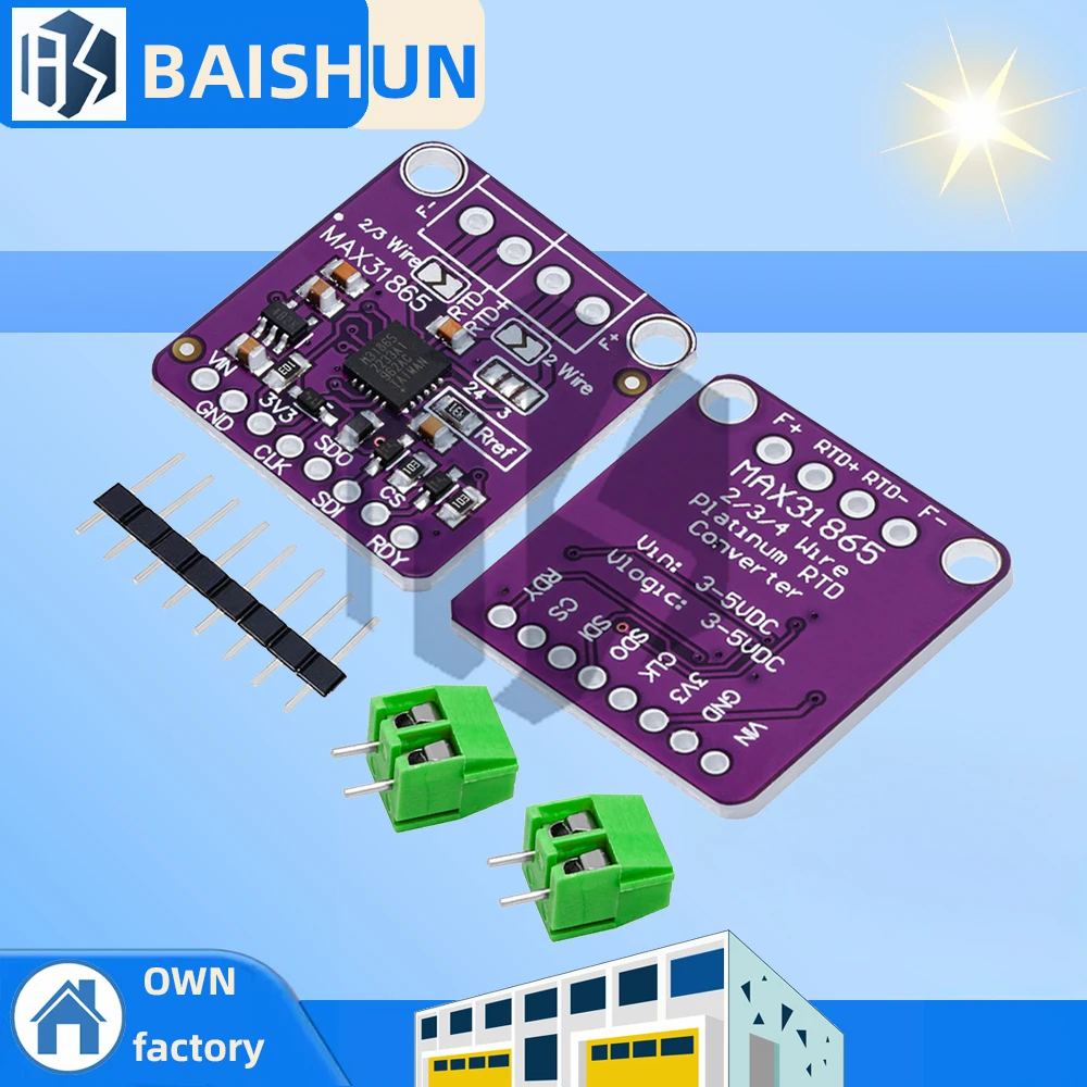 3.3v/5v MAX31865 Platinum Resistance Temperature Detector module RTD ...