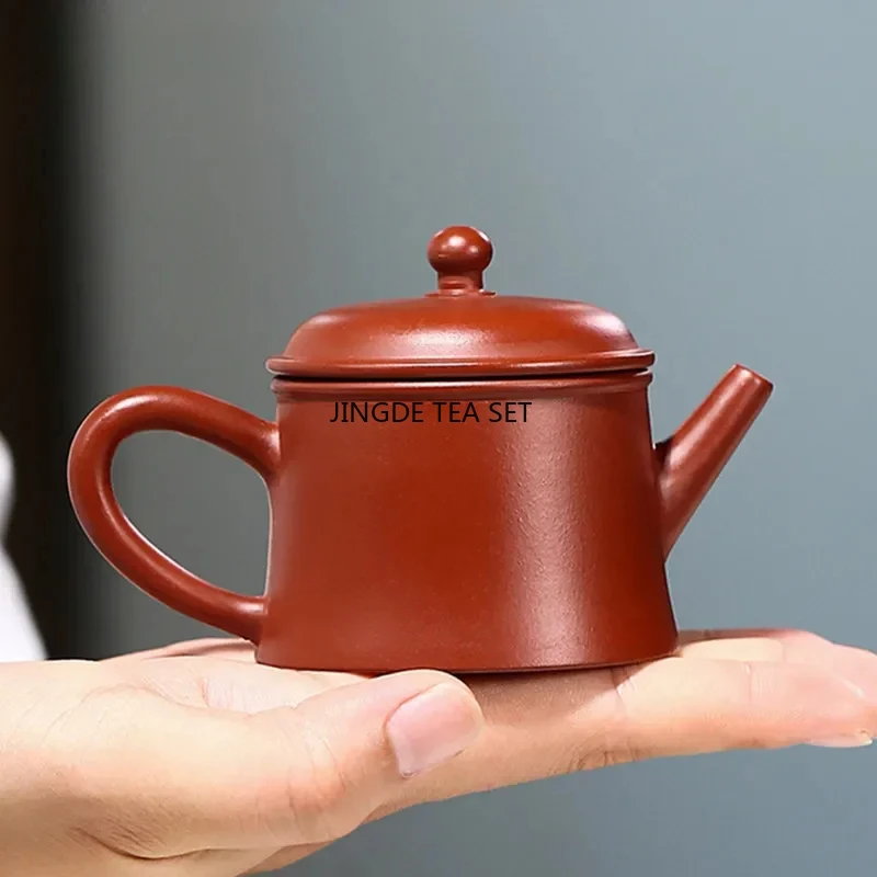 75ml Yixing purple clay teapot small capacity raw ore big red robe teapot handmade teapot Chinese Kung Fu tea set