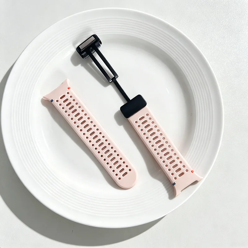 Sport Silicone Band with Magnetic Clasp - Breathable, Sweatproof, Lightweight Design