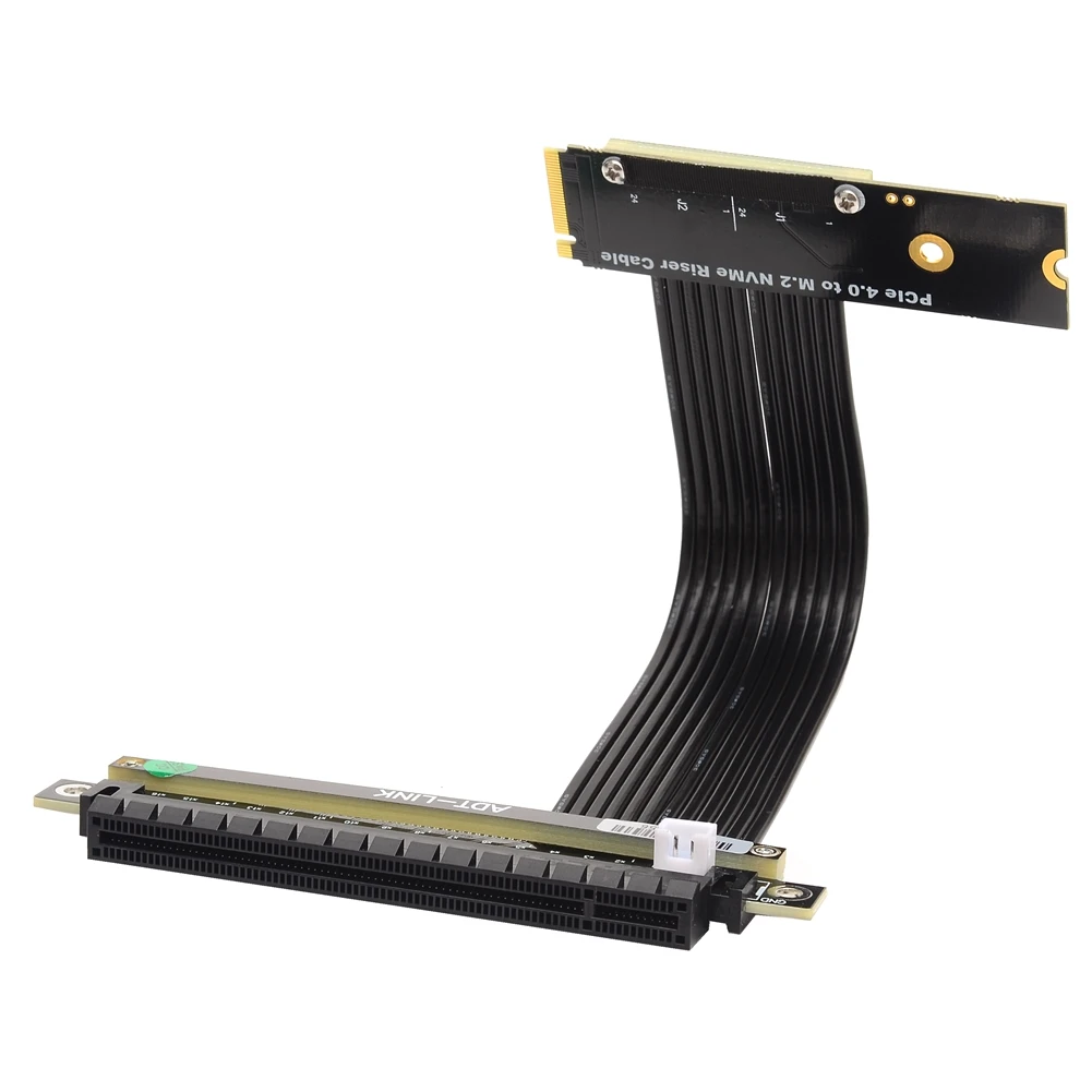 Adaptador M.2 Nvme Ssd para Pci Express Extender Jumper para Placas Gráficas Gpu Girar 90 Ângulo Pci-e 16x 4.0x16 Cabo - Imagem 6