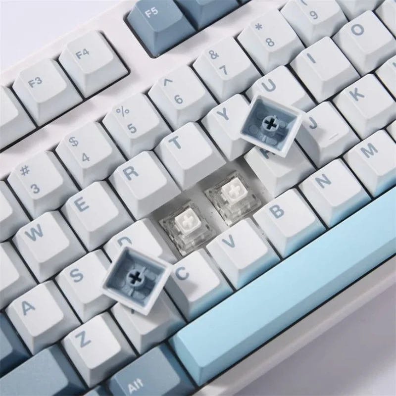 Gmk Clone Keycaps Azul Samurai Wahtsy Ártico Duplo Tiro Cereja Perfil Abs 172 Teclas Yuru Shoko para Teclado Mecânico - Imagem 5