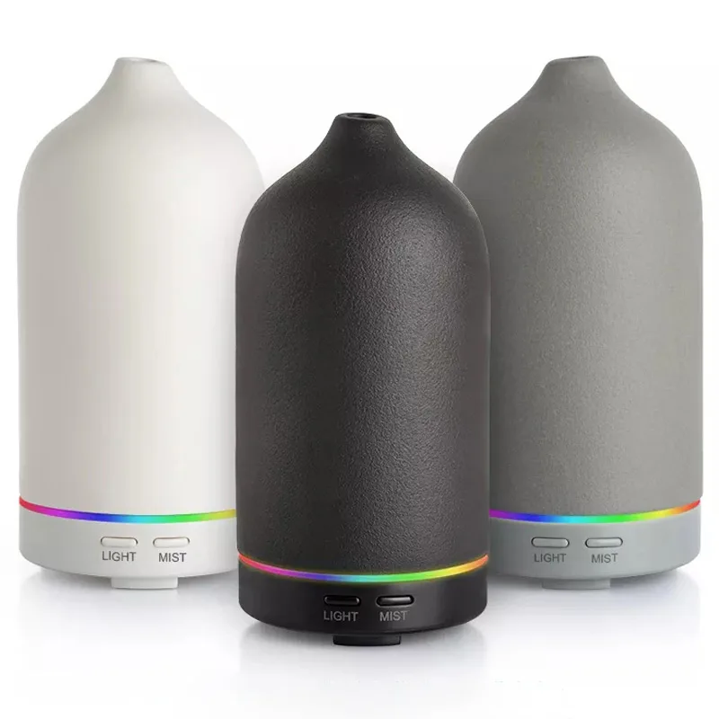 

Ceramic Aroma Diffuser Automatic Small Air Humidifier For Home Hotel Air Fresh Timing Colorful Lights Essential Oil Diffuser