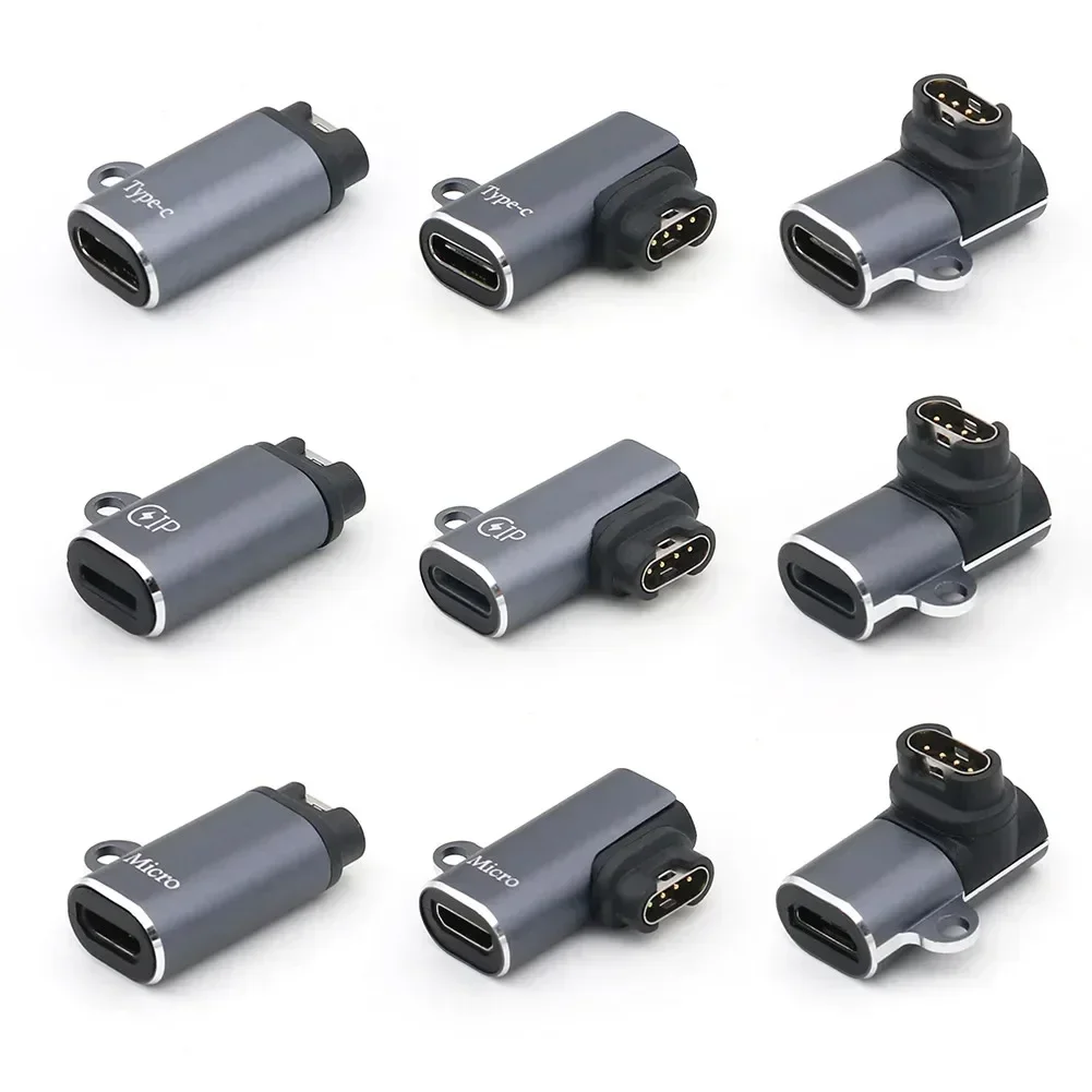 타입 C/마이크로/iOS USB 충전 어댑터 가민 페닉스 7/6/5 인스팅트 2S 베뉴 2 플러스 에픽스 포러너 745 시계 충전 컨버터