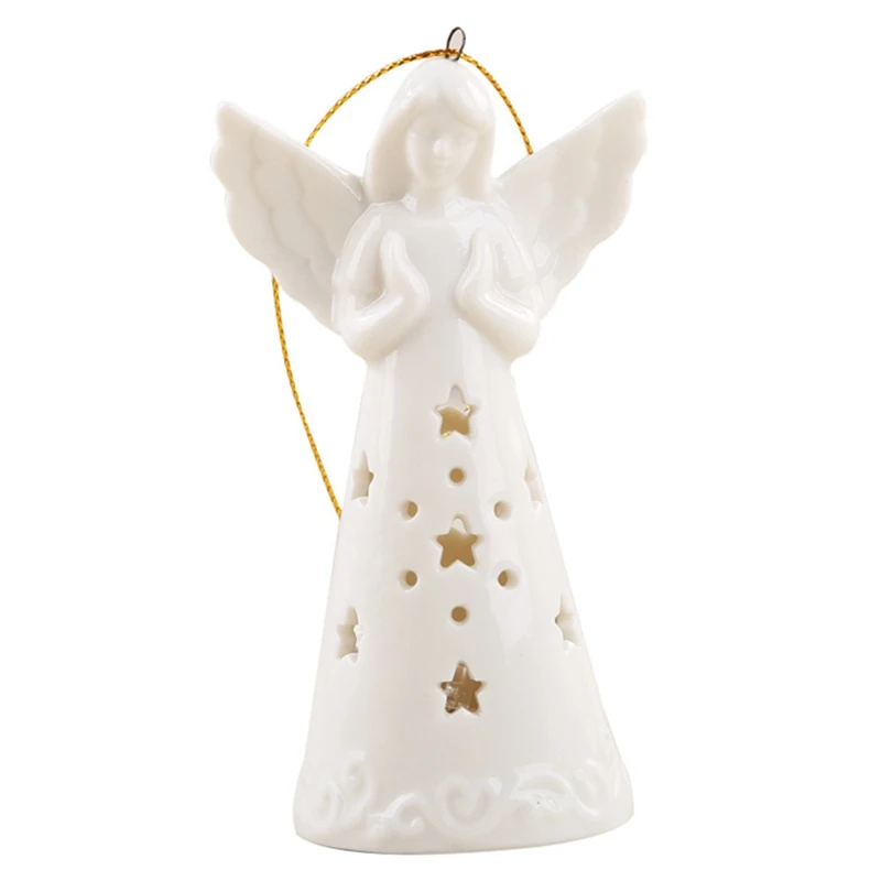 

Nordic Ceramic Figure Angel Night Light Home Decor Bedroom Family Party Wedding Statuette Desktop Decoration Girl Gifts
