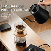 Bouilloire électrique intelligente à température constante 1000W, 700ml, pour café infusé à la main, avec bec col de cygne, idéale pour préparer du lait en poudre 3