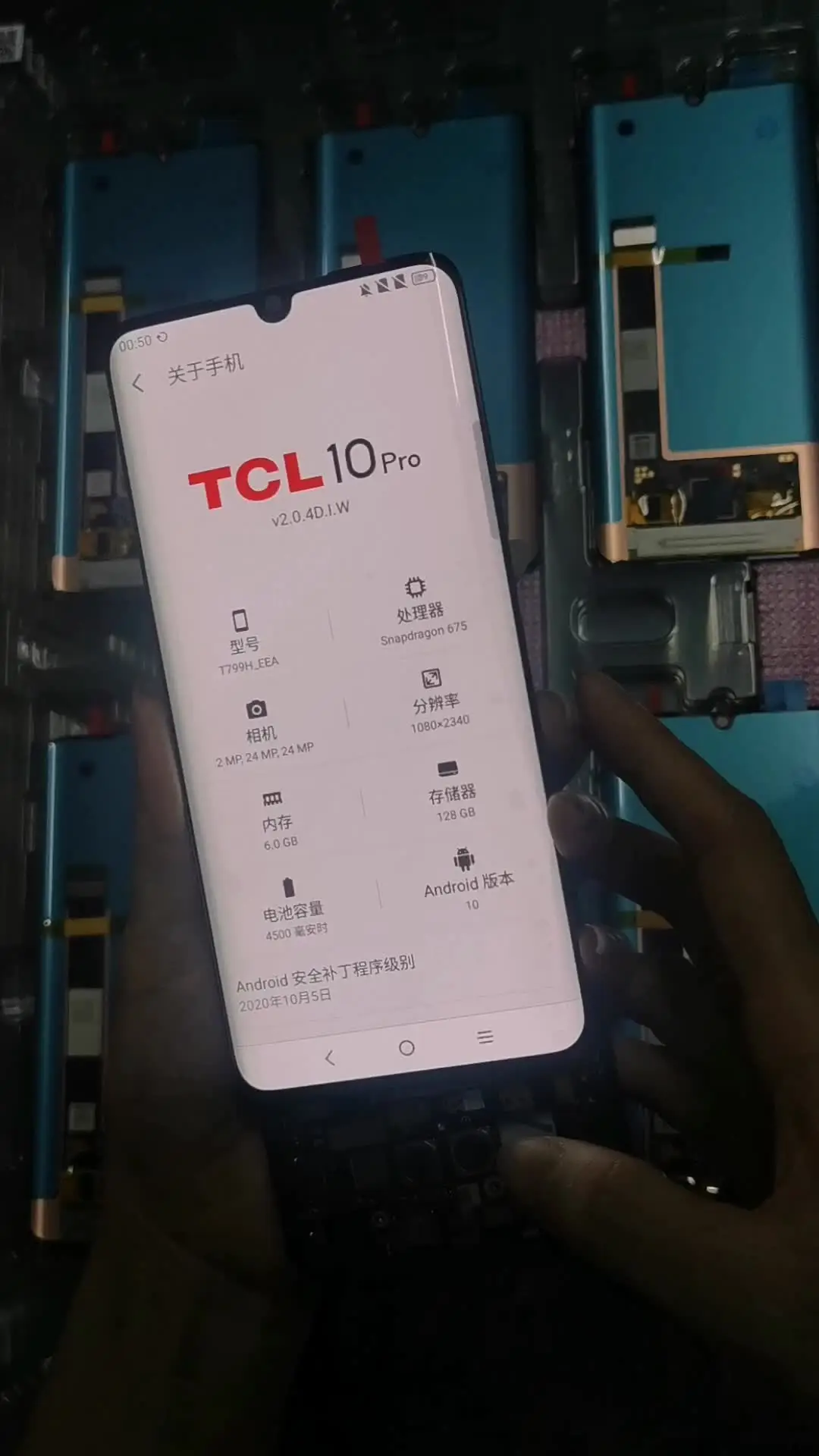 Tela de Toque Substituição AMOLED para TCL 10 Pro, Tcl 10 Plus