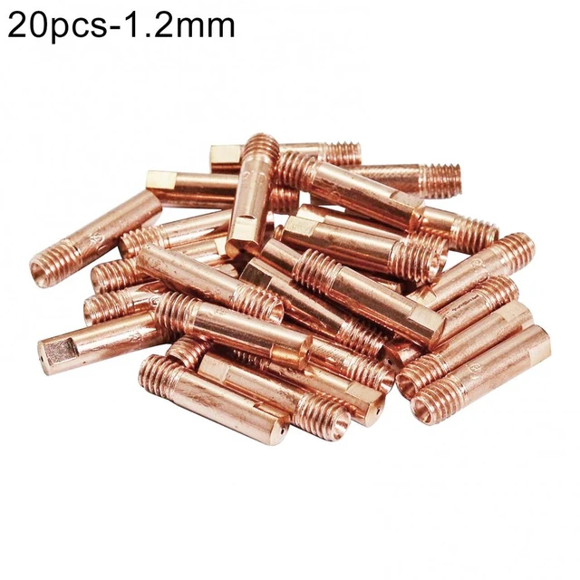 Embouts de Contact en cuivre, 20 pièces, 0.8/1.0/1.2mm, buses de soudage à  Contact semi-automatique, connecteur de pointe de soudure pour buse à gaz  Binzel - AliExpress