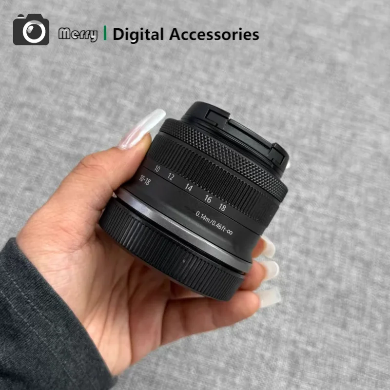 캐논 RF-S 10-18mm F4.5-6.3 IS STM 손떨림 방지 초광각 렌즈 (캐논 R50 R10 R7 R8 R100 미러리스 카메라용) 95% 새 상품