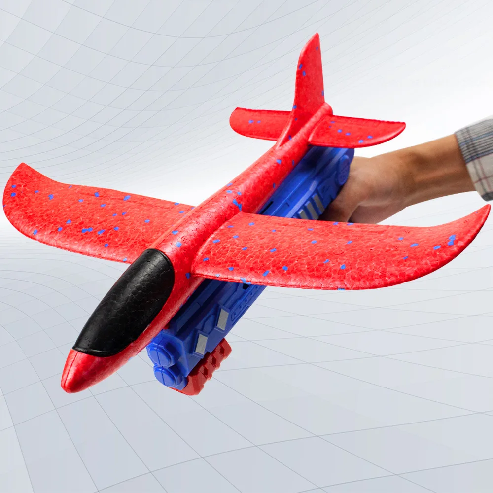 EPP Foam Plane Launcher Bubble Airplanes Glider Hand Throw Catapult Plane Shooting Game Catapult Aircraft Toy Gift Toy for Kids