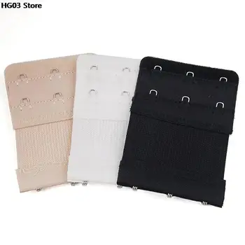 Utile Bra nero bianco Extender Strap Extension 3 Ganci 3 Righe Delle Signore della donna Cintura Regolabile Fibbia accessori pulsante