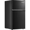 Qwupstreman 3.1 cu. ft mini fridge with freezer,double door mini fridge,adjustable thermostat,energy saving,mini fridge for of 1