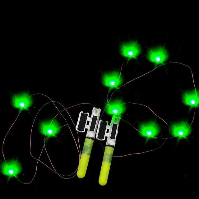 1set Luminous Stick With Seven Invisible Lamp Beads Line Green