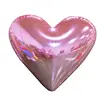 Red Pink Silver Giant Inflatable Heart Mirror Ball Dazzle Chrome Pvc Hearts Shape Balloon For Party Valentine's Day Decoration 5