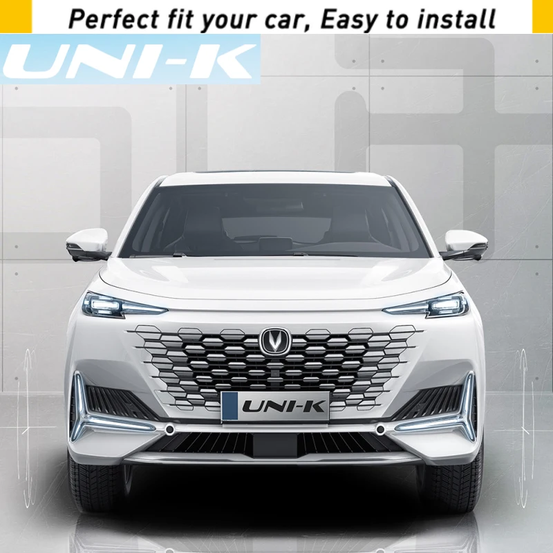 자동차 문짝 씰 가죽 스티커, 보호 플레이트, 탄소 섬유 문턱 스트립 액세서리, Changan Unik Uni-k 2024 2023