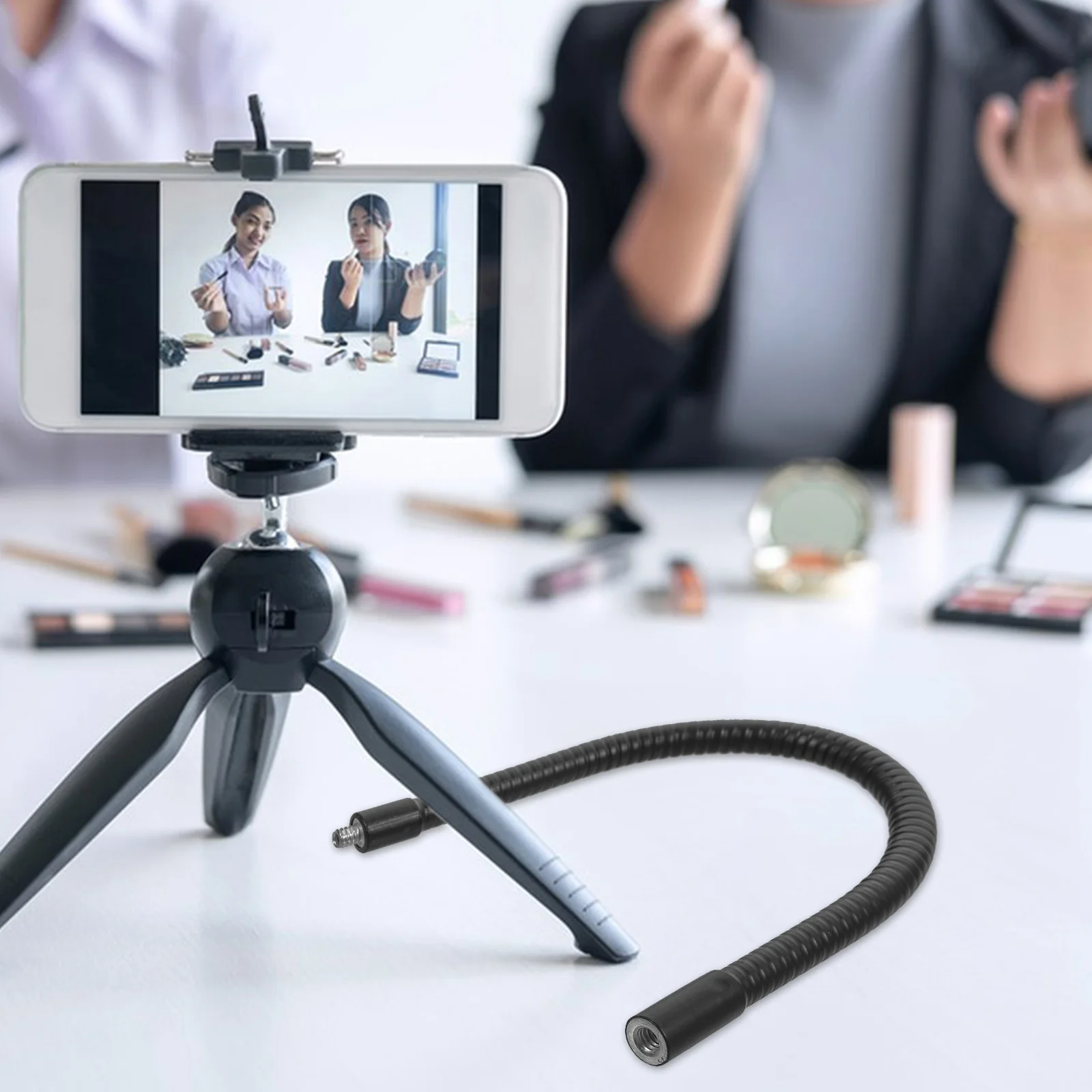 30cm Phone Bracket Extension Pole Camera Stand Desk Mic Holder Bendable Metal Rod Alloy Microphone Accessories