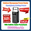 With Built-in Cable Powerbank 50000mah Camping Light Portable Outdoor Emergency Power Banks Smartphone Backup Power 50000mah 1