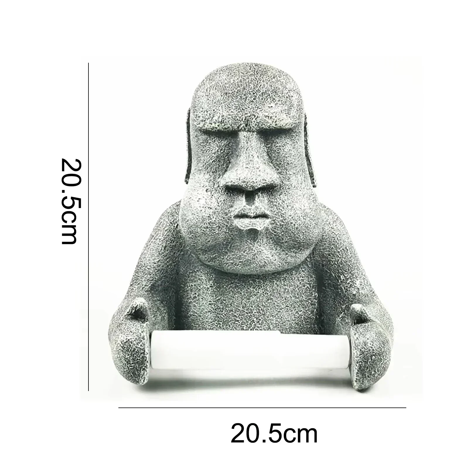 Easter Island Moai Tissue Holder Wall Mounted Resin Statue Toilet Paper Holder Moai Statue Bathroom Tissue Holder 6