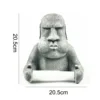 Easter Island Moai Tissue Holder Wall Mounted Resin Statue Toilet Paper Holder Moai Statue Bathroom Tissue Holder 6