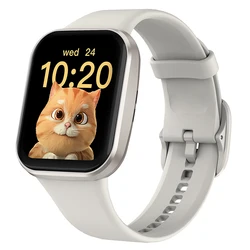 Luxury Waterproof Smart Fitness Watch - Unisex Sport Smartband 2023 Edition - With Original Box (Silver)