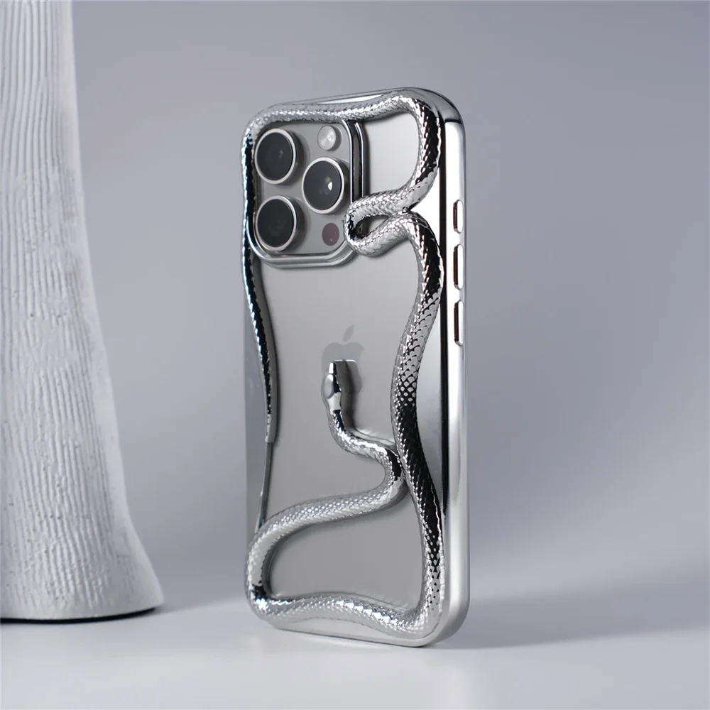 New 3D Hollow Snake Matte Plating Heat Dissipation Case For iPhone 11 12 13  14 15 16 Pro Max Soft Rubber Bumper Shockproof Cover - AliExpress