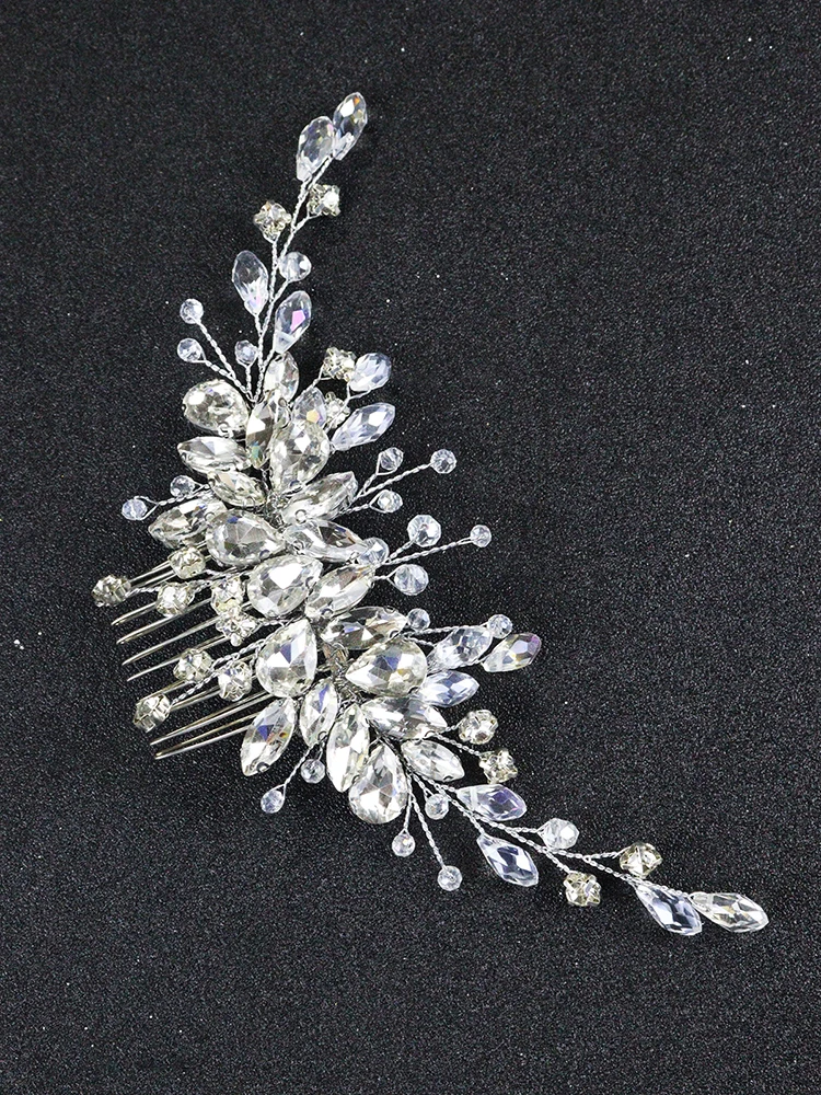 Hair Accessories Bridal Hair Accessories Silver Rhinestone Hair Comb For Women