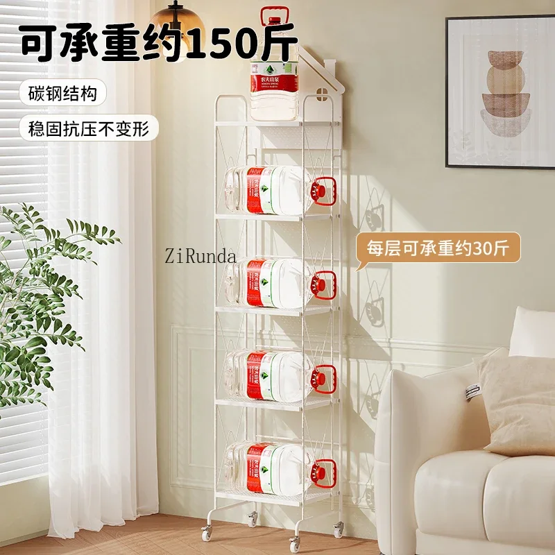 Wrought iron small bookshelf floor shelf simple movable children's picture book rack