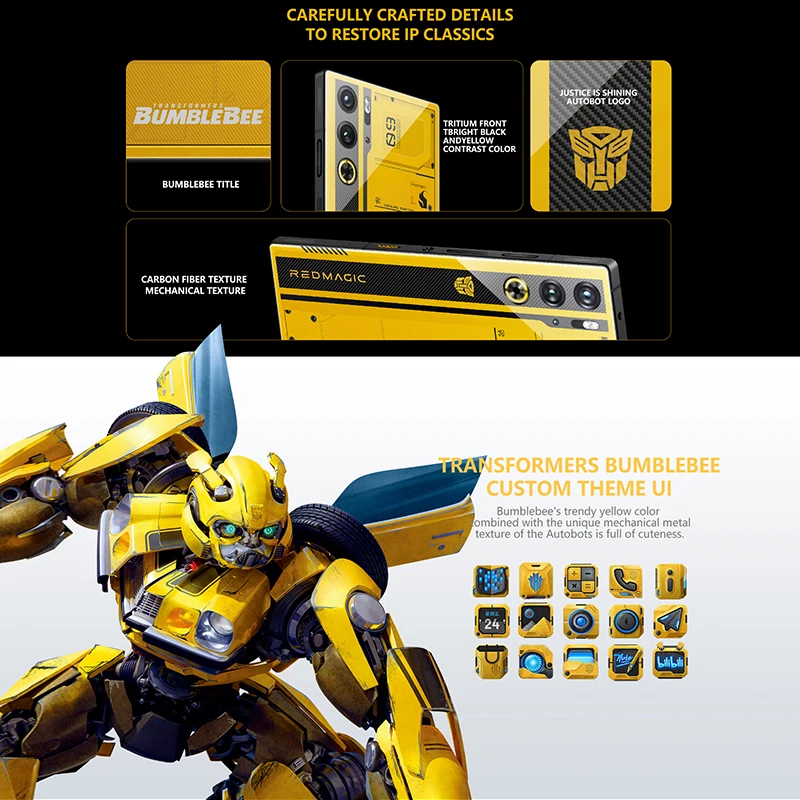 スマートフォン本体 Redmagic 9 Pro+16/512 bumblebee ZTE Red Magic 9 Pro+ Bumblebee Edition 6.8
