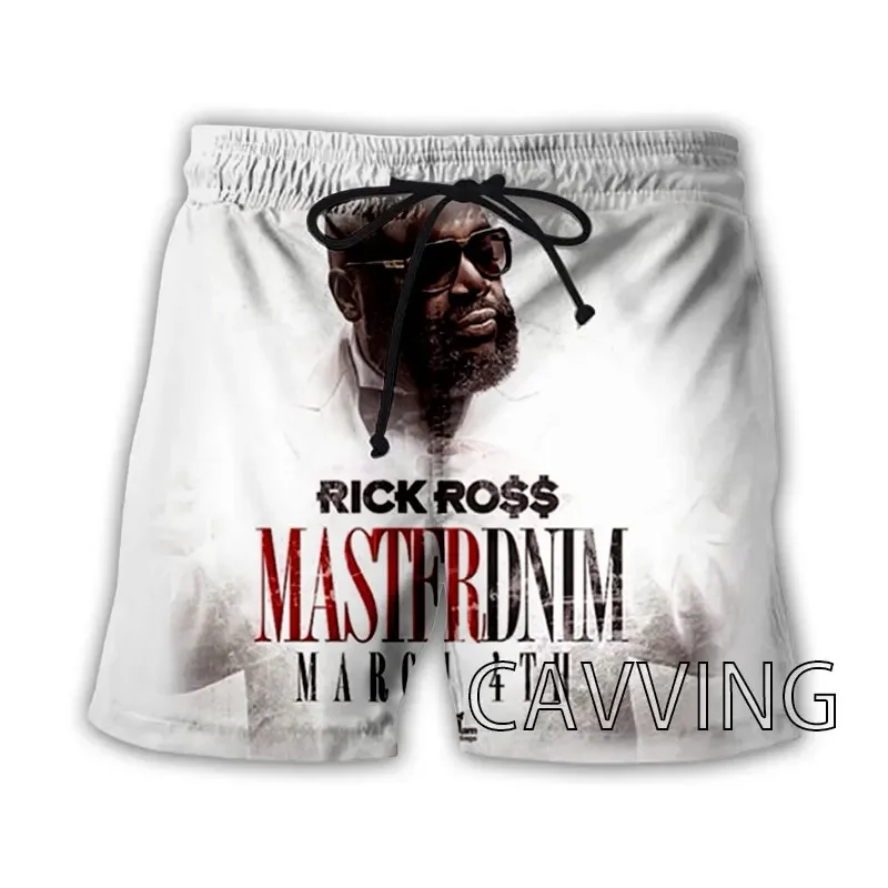 

Шорты CAVVING пляжные быстросохнущие для мужчин и женщин, популярный 3d-принт в стиле рэпера, Рика Росса, повседневные, уличная одежда, C02