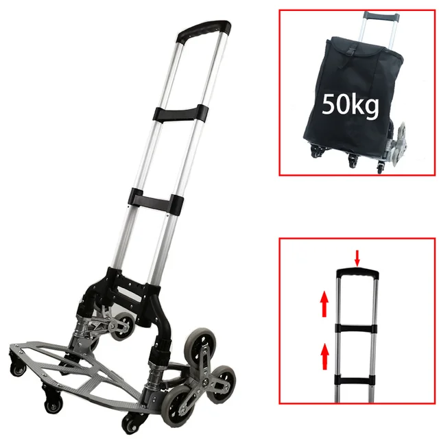 50 Kg -Os Rakodó Hegymászó Lépcsők Alumínium Ötvözet Kocsi Nagy Teherbírású