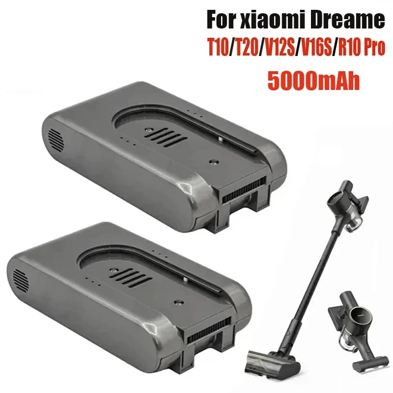 

5000mAh Replacement Battery for Xiaomi Dreame T10 T20 V12S V16S R10Pro Cordless Vacuum Cleaner Rechargeable Li-ion Battery