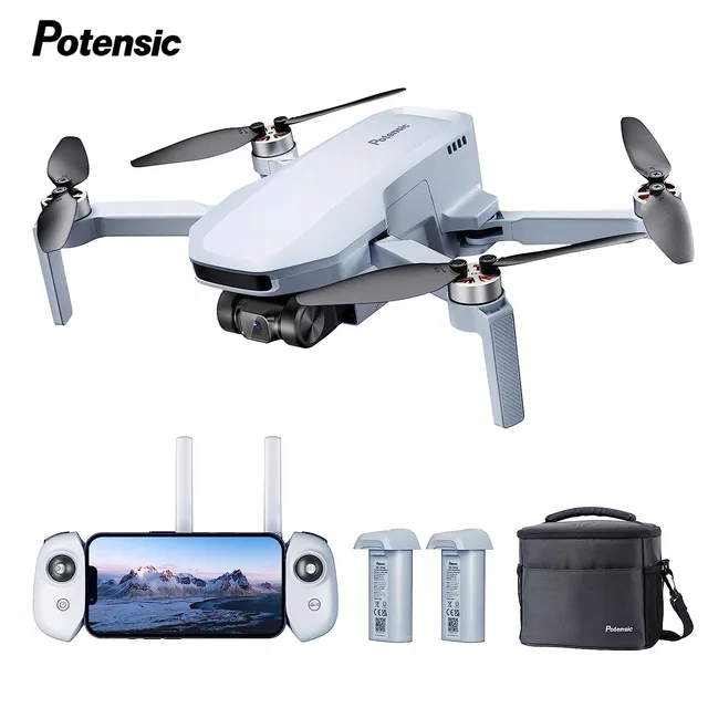 Drones GPS 4K à cardan à axe unique Potensic C0 professionnels de moins de 249 g maximum de 4 km pour adultes et débutants ATOM SE 1