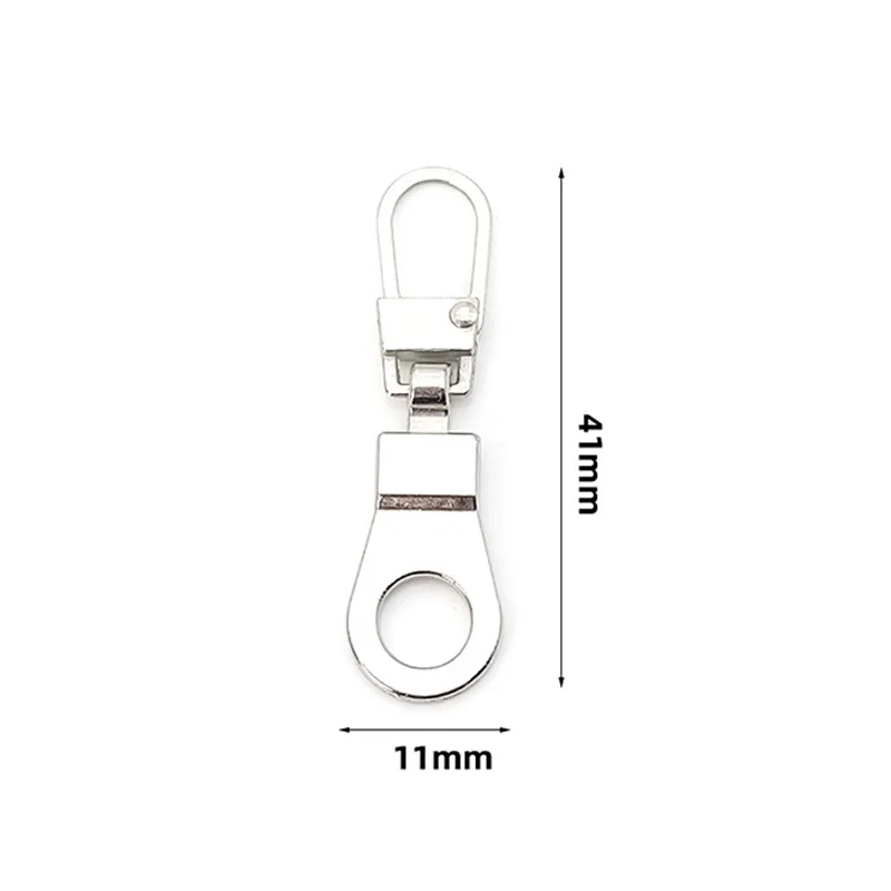 5/2PCS Metal Zipper Puller Replacement Tab Zipper Sliders Head Zipper Head Detachable Backpacks Purses Repair Sewing Accessories