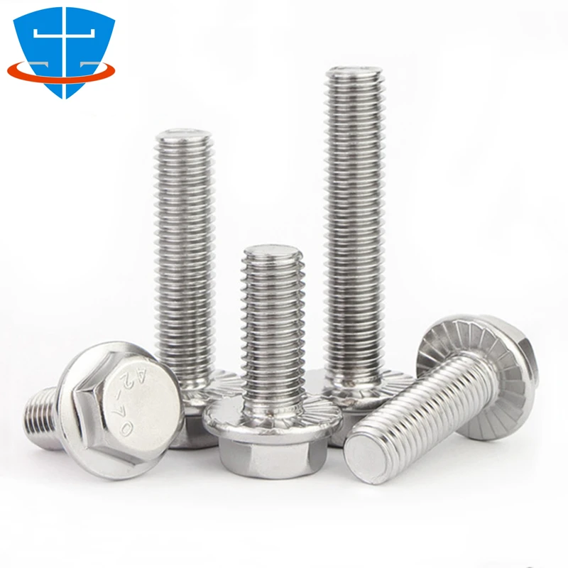 25 PCS 1/4-20 X 5/8" Flanged Hex Head Bolts - Stainless Steel A2, Black Finish (DIN 6921) - View #8