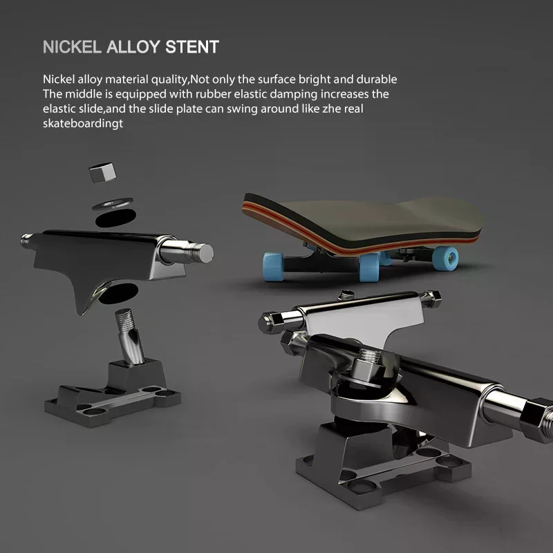 1개 손가락 스케이트보드 나무 핑거보드 장난감 전문가용 스텐트 핑거 스케이트 세트 ♥