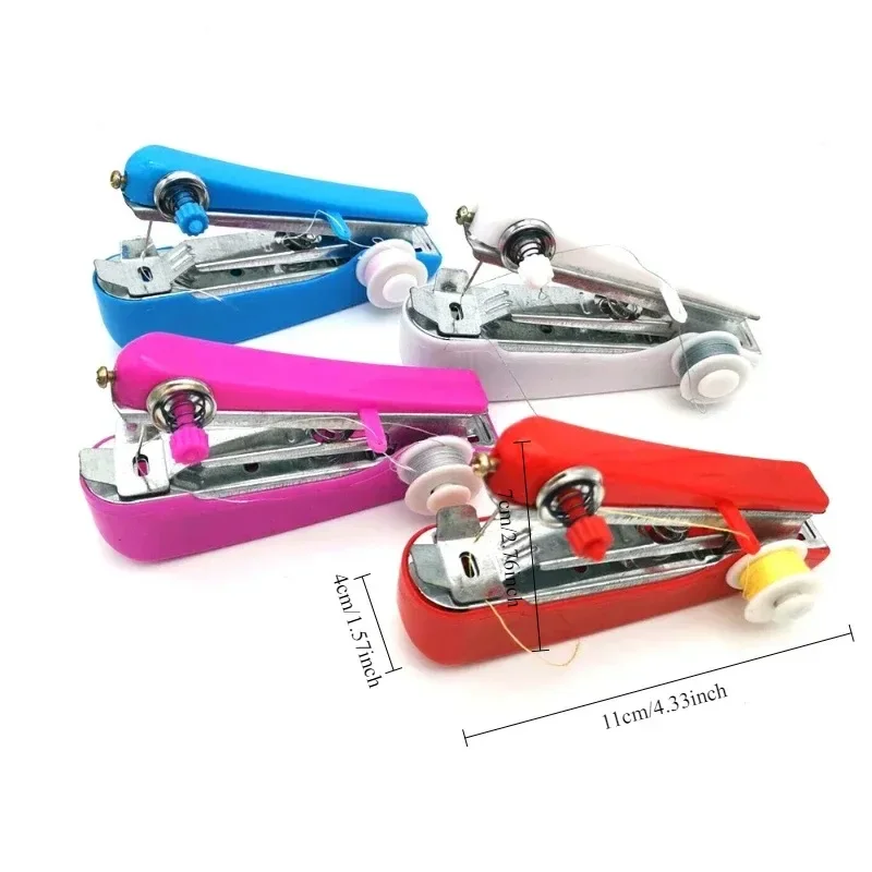 Portable  sewing machine mini sewing machine Household Simple Needlework Manual Crop Repair Clothes Fabric hand sewing machine 4