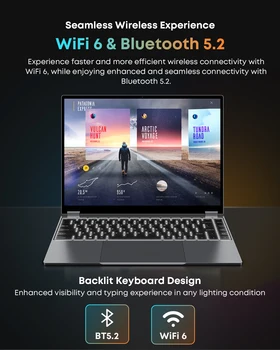 CHUWI FreeBook 2-in-1 Laptop IntelN150 13.4'' Touch 2.5K Screen 16GB LPDDR5 RAM 512GB SSD WiFi6 BT5.2 Convenient Office Notebook 5