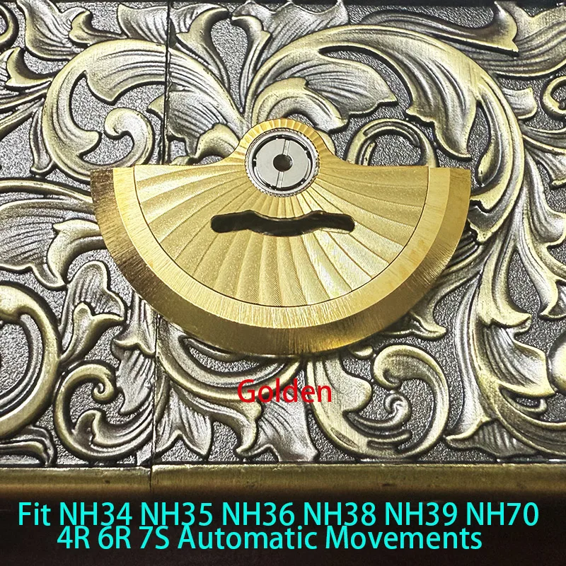Customized Automatic Hammer Rose Gold Black Blue Silver Gold Watch Rotor Parts