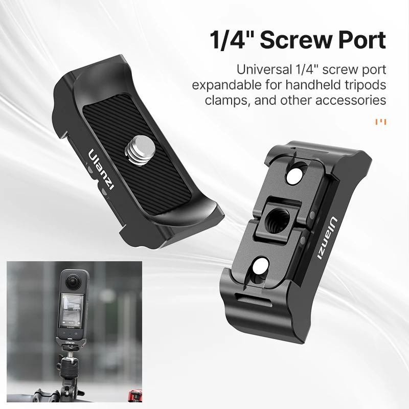 Insta360 X2/X3 X4 플레이트 어댑터용 Ulanzi 퀵 릴리스 마운트 베이스(DJI-AC 1/4 나사 포함) 파노라마 액션 카메라 액세서리