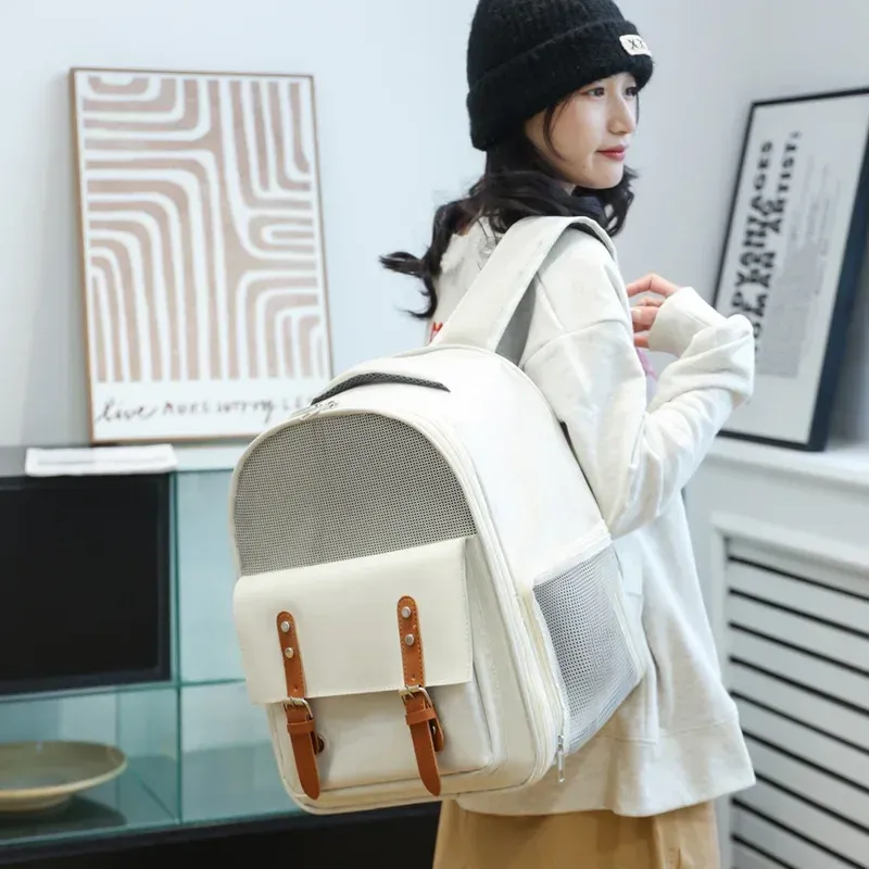 Portable breathable cat bag, Oxford cloth durable pet bag, outdoor pet backpack, foldable