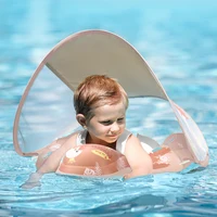 Baby Swimming Float With Canopy Splash Play Inflatable Baby Pool Float Ring Swan Toys Swim Trainer for Girls 1