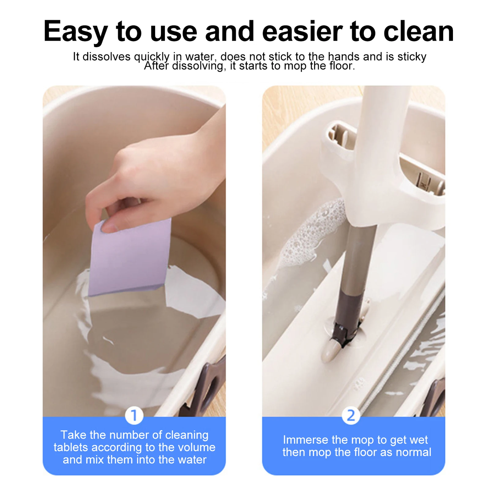 Floor Cleaner Cleaning Sheet Mopping The Floor Wiping Wooden Tiles Detergents Water-Soluble Cleaning Sheets 30pcs