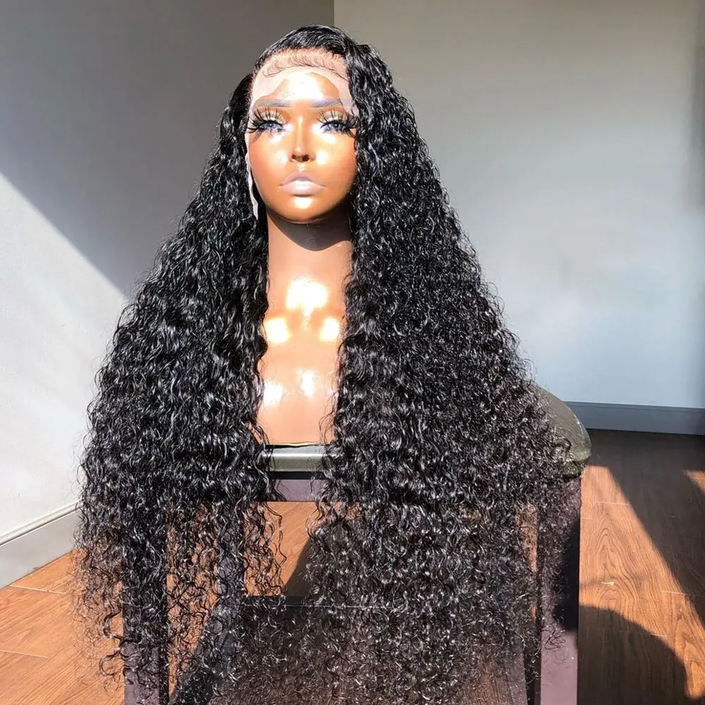 

30 Inch Hd 13x6 Water Wave Lace Frontal Human Hair Wigs Deep Wave Lace Front Wig Curly Human Hair Wigs For Black Women on Sale